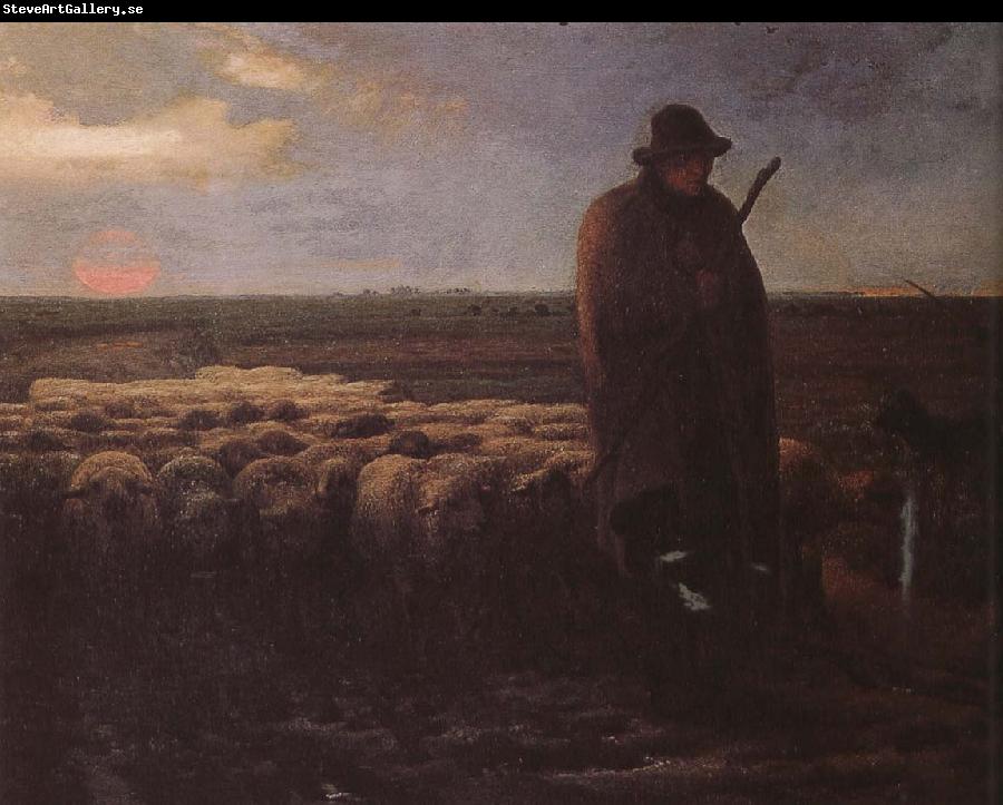 Jean Francois Millet Shepherden with his sheep